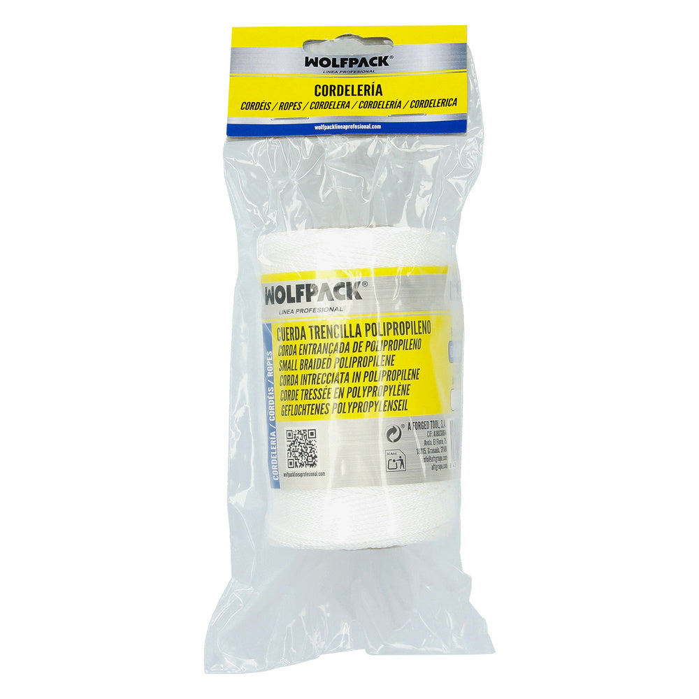 Cuerda Trencilla Polipropileno Blanco (Bobina 100 Metros)