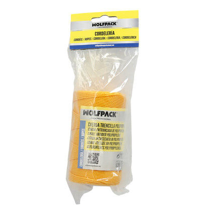 Cuerda Trencilla Polipropileno Amarillo (Bobina 100 Metros)
