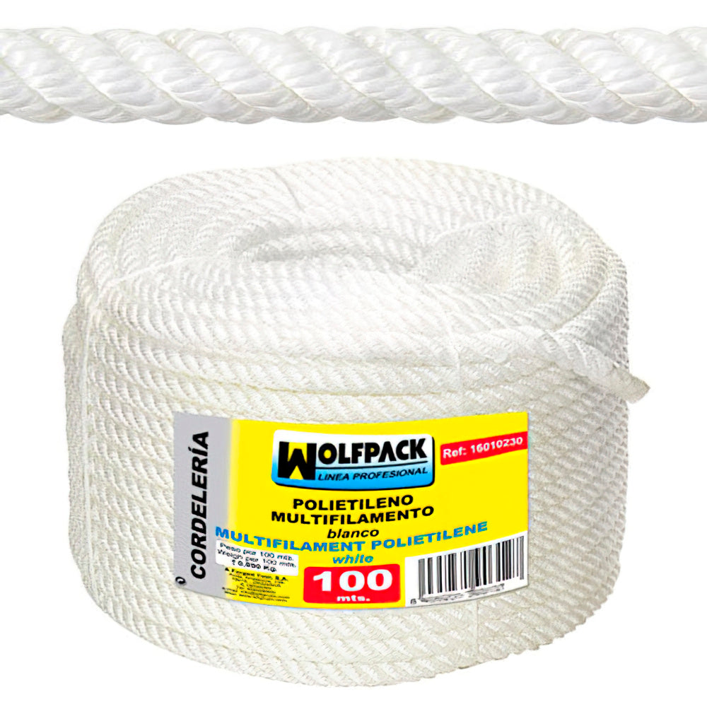 Cuerda Polipropileno Multifilamento (Rollo 100 m.)  14 mm.