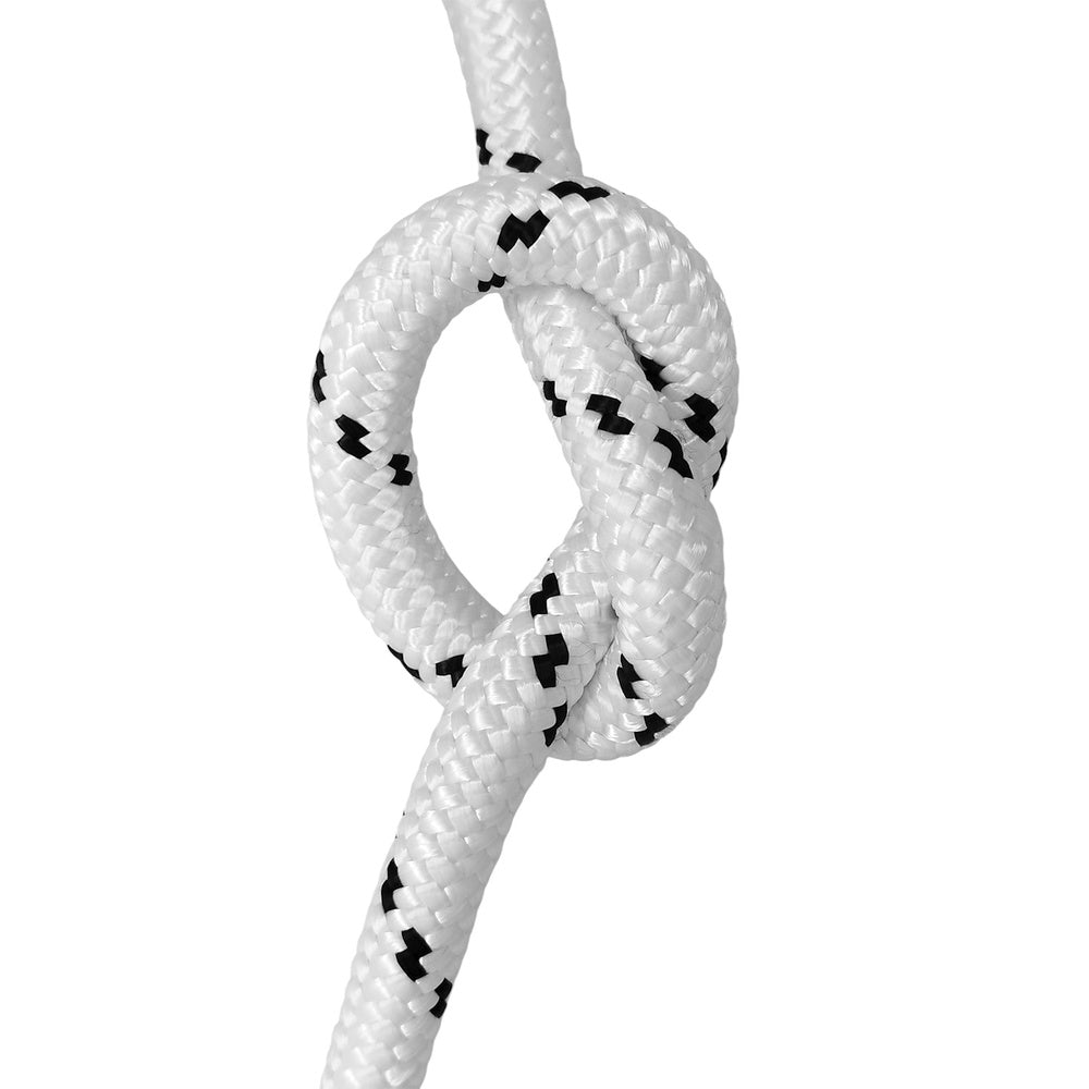 Cuerda Poliester Trenzada Blanco / Azul 10 mm. Bobina 100 m.