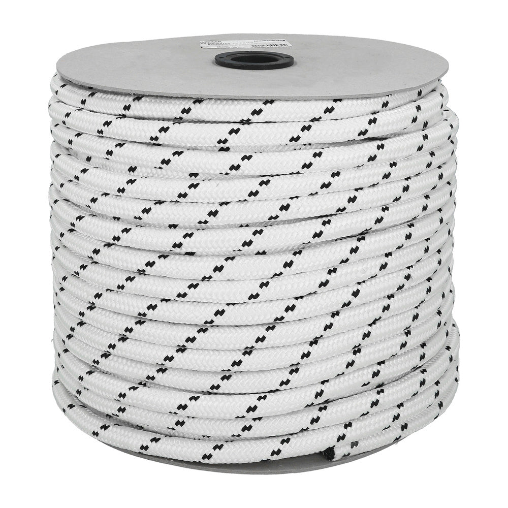 Cuerda Poliester Trenzada Blanco / Azul 10 mm. Bobina 100 m.