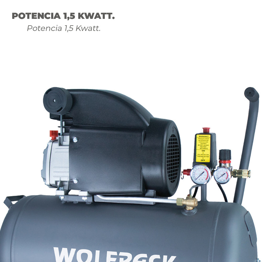 Compresor Aire 50 Litros / 8 Bares / 1,5 Kw - 2,0 HP