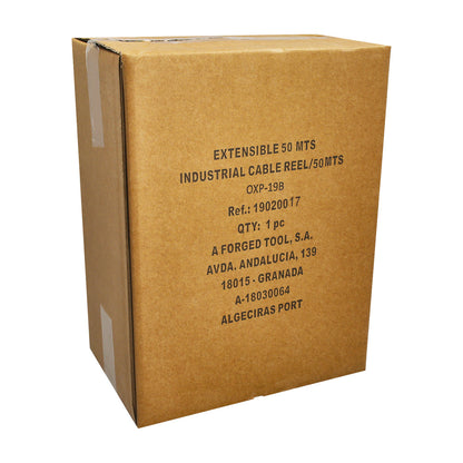 Extensible Industrial 4 Tomas 50 Metros 3 x 1,5 mm. con Protección Sobrecarga