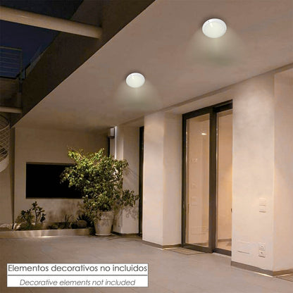 Lampara Plafon Interiores / Exteriores IP45 Portalamparas E27 Ø 27 x 9,5 cm.