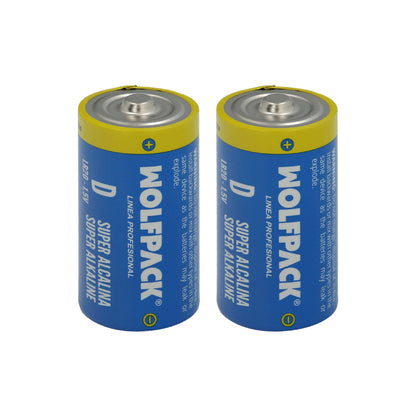 Pila Wolfpack Alcalina D - LR20 (Blister 2 Piezas)