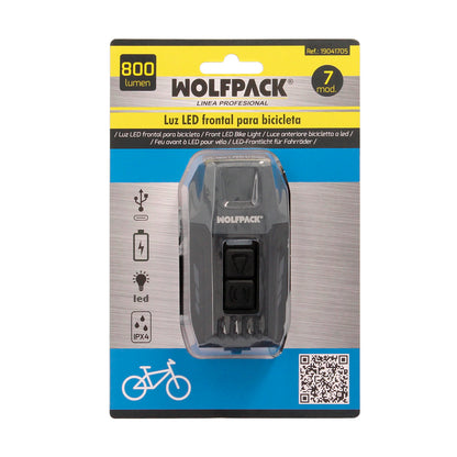 Luz Led Frontal Para Bicicleta / Patinete 800 Lumenes (7 Modos) Bateria Recargable USB