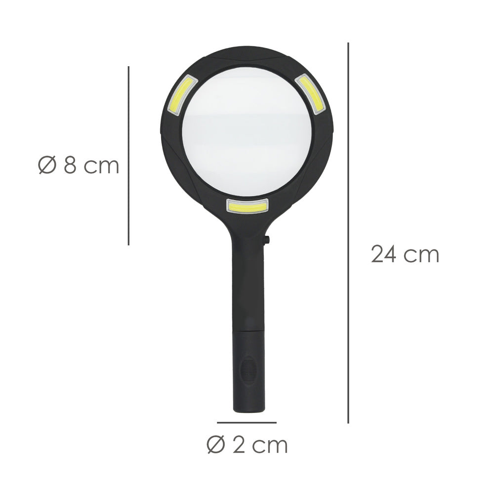 Lupa Con Led 2,5x Aumentos. Lupa De Mano, Ø11cm Lupa Para Leer, Lupa De Lectura, Lupa Con Luz