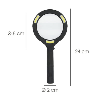 Lupa Con Led 2,5x Aumentos. Lupa De Mano, Ø11cm Lupa Para Leer, Lupa De Lectura, Lupa Con Luz