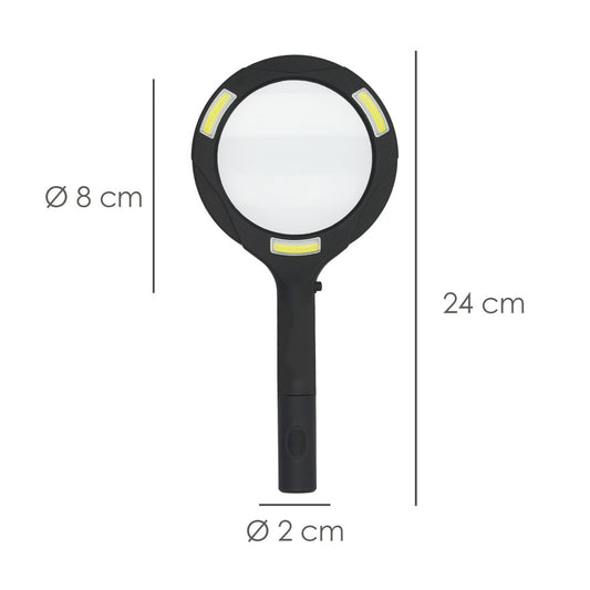 Lupa Con Led 2,5x Aumentos. Lupa De Mano, Ø11cm Lupa Para Leer, Lupa De Lectura, Lupa Con Luz