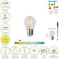 Bombilla Led Filamento Esfera Rosca E27. 4,5 Watt. Equivale A 35 Watt. 470 Lumenes. Luz Calida 2700º K.