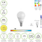 Bombilla Led Esferica Rosca E14. 5 Watt. Equivale A 55 Watt. 806 Lumenes. Regulable Luz Cálida (3000º K.)