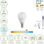 Bombilla Led Esferica Rosca E14 4.5 Watt. Equivale A 35 Watt. 470 Lumenes. Luz Fria (6500º K)