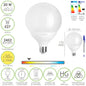 Bombilla Led Globo E27. 20 Watt. Equivale A 150 Watt. 2452 Lumenes. Luz Calida 2700º K.