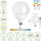 Bombilla Led Globo E27. 20 Watt. Equivale A 150 Watt. 2452 Lumenes. Luz Neutra 4000º K.
