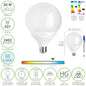 Bombilla Led Globo E27. 20 Watt. Equivale A 150 Watt. 2452 Lumenes. Luz Fria 6500º K.