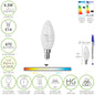 Bombilla Led Filamento Vela Esmerilada E14. 4,5 Watt. Equivale A 35 Watt. 470 Lumenes. Luz Neutra 4000º K.