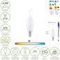 Bombilla Led Filamento Vela Llama Esmerilada E14. 4,5 Watt. Equivale A 35 Watt. 470 Lumenes. Luz Neutra 4000º K.