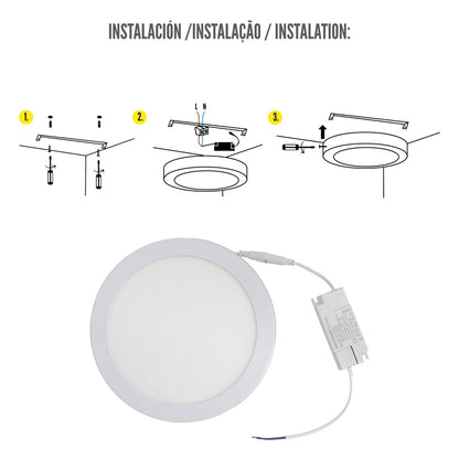 Downlight Superficie Led 20 Watt 1800 Lumenes 6000K