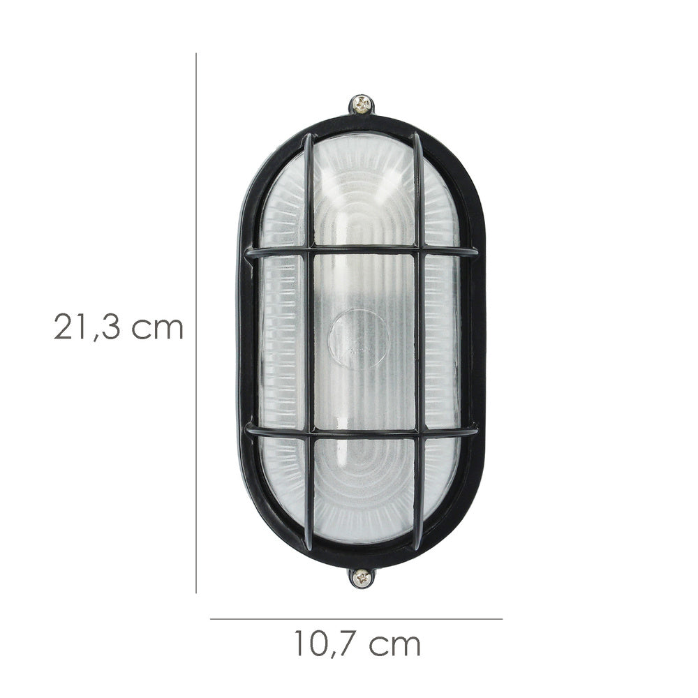 Plafon Industrial Ovalado Negro