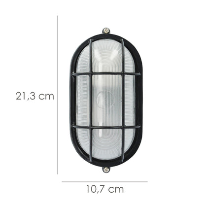 Plafon Industrial Ovalado Negro