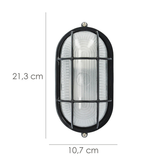 Plafon Industrial Ovalado Negro