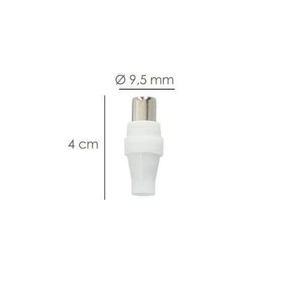 Conector TV Macho Recto 9,5 mm.