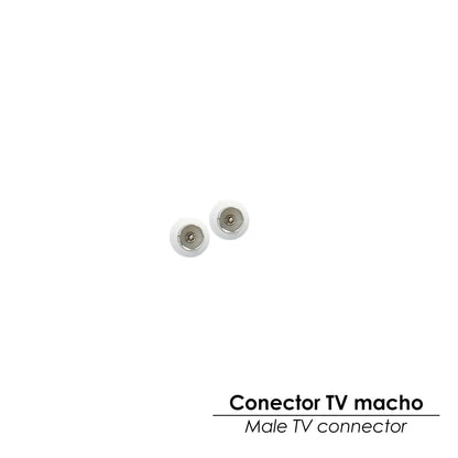 Conector TV Macho Recto 9,5 mm.