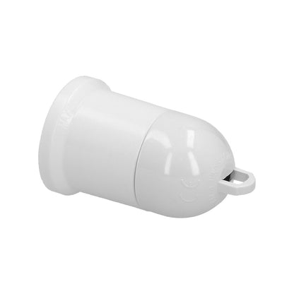 Portalamparas 4 Amperios Rosca E-27 Obra Blanco.
