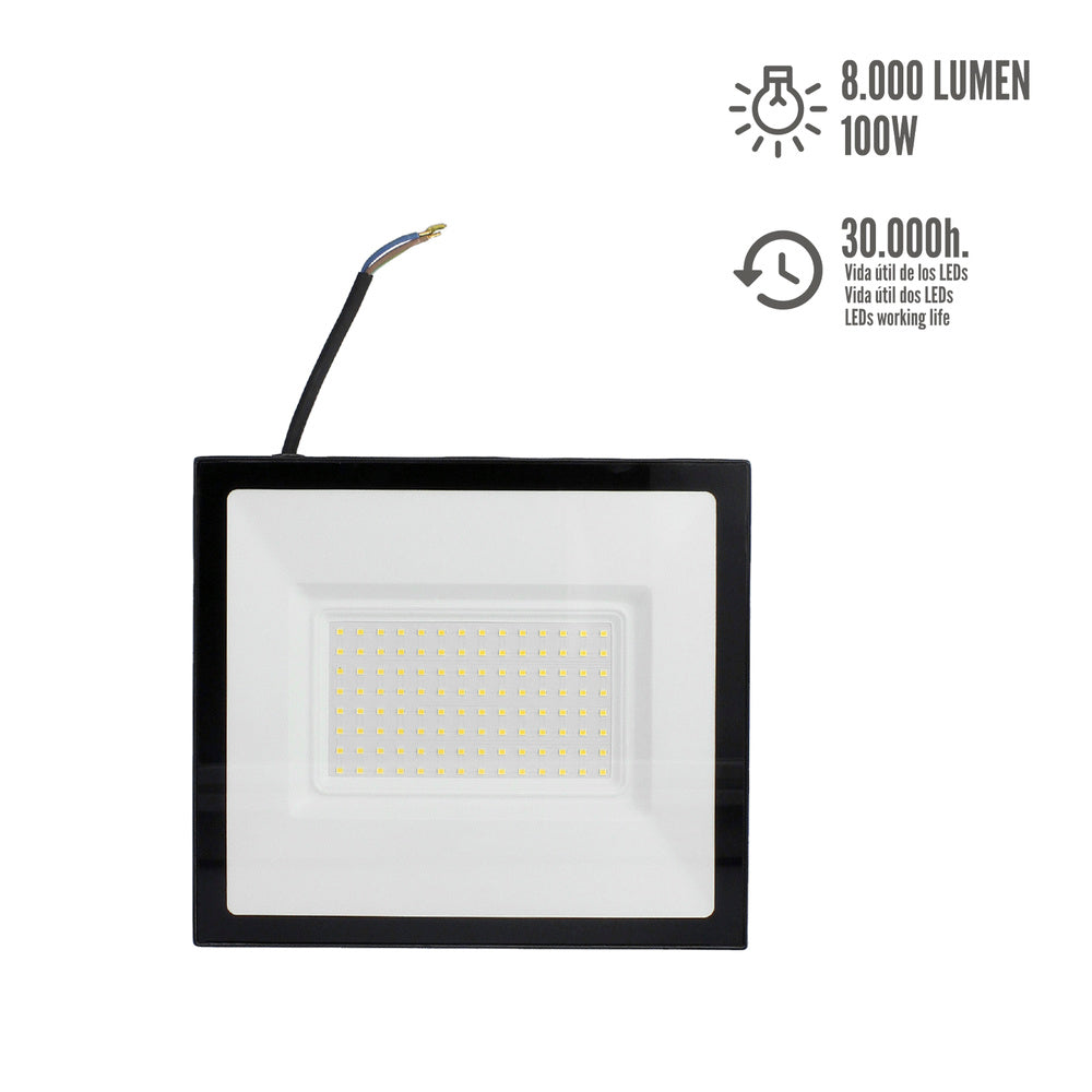 Foco Led Plano 100 Watt / 4000 K / IP65 / 8000 Lumenes