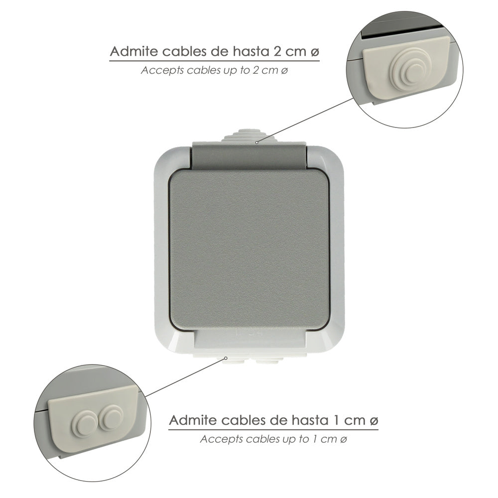Base Con Tapa Gris