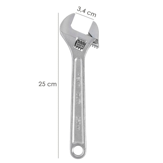 Llave Ajustable Moleta 10" / 250 mm. Llave Inglesa, Llave Apriete, Llave Ajustable