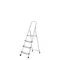 Escalera Aluminio 4 Peldaños Plegable, Uso doméstico, Antideslizante, Ligera y Resistente