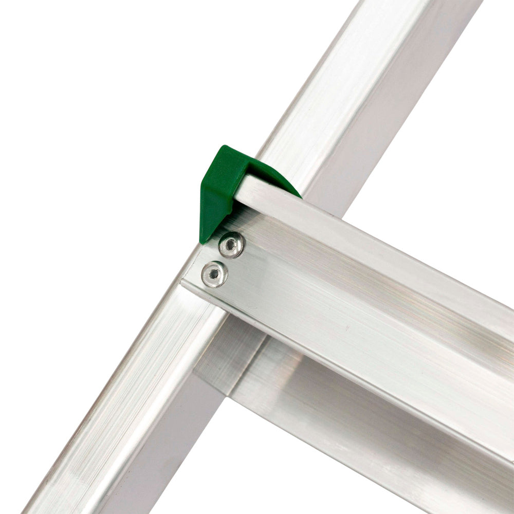 Escalera Aluminio 4 Peldaños Plegable, Uso doméstico, Antideslizante, Ligera y Resistente