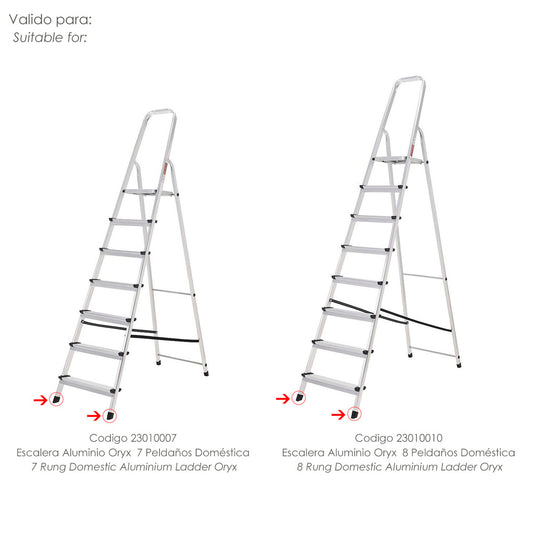 Contera Escaleras Aluminio Oryx Delantera de 7 y 8 Peldaños