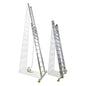 Escalera Aluminio 2 Tramos 12+12 Peldaños. Plegable, Antideslizante, Resistente