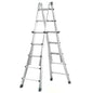 Escalera Telescópica Aluminio  4+4 Peldaños Perfil 67 mm.