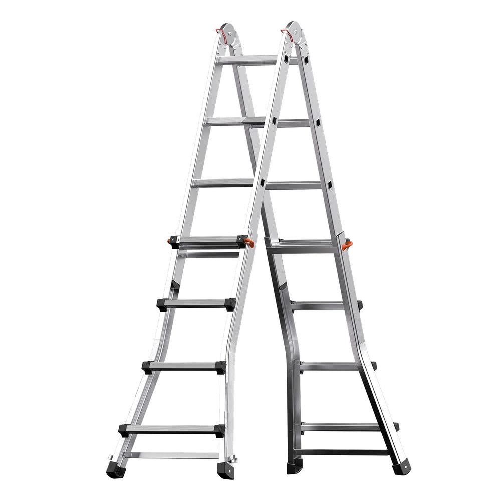 Escalera Telescópica Aluminio  5+5 Peldaños