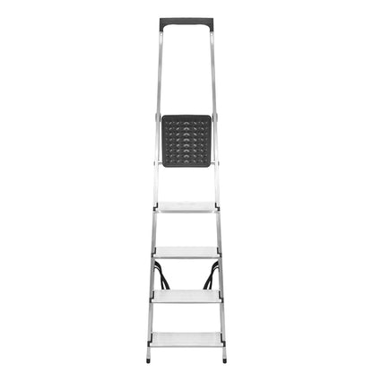 Escalera Aluminio 5 Pedaños Uso Domestico Certificada En 131 Con Bandeja Para Herramientas,
