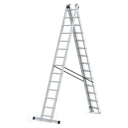 Escalera Aluminio Industrial 14+14+14   3x4 mt.