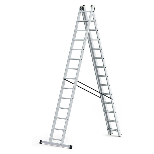 Escalera Aluminio Industrial 14+14+14   3x4 mt.