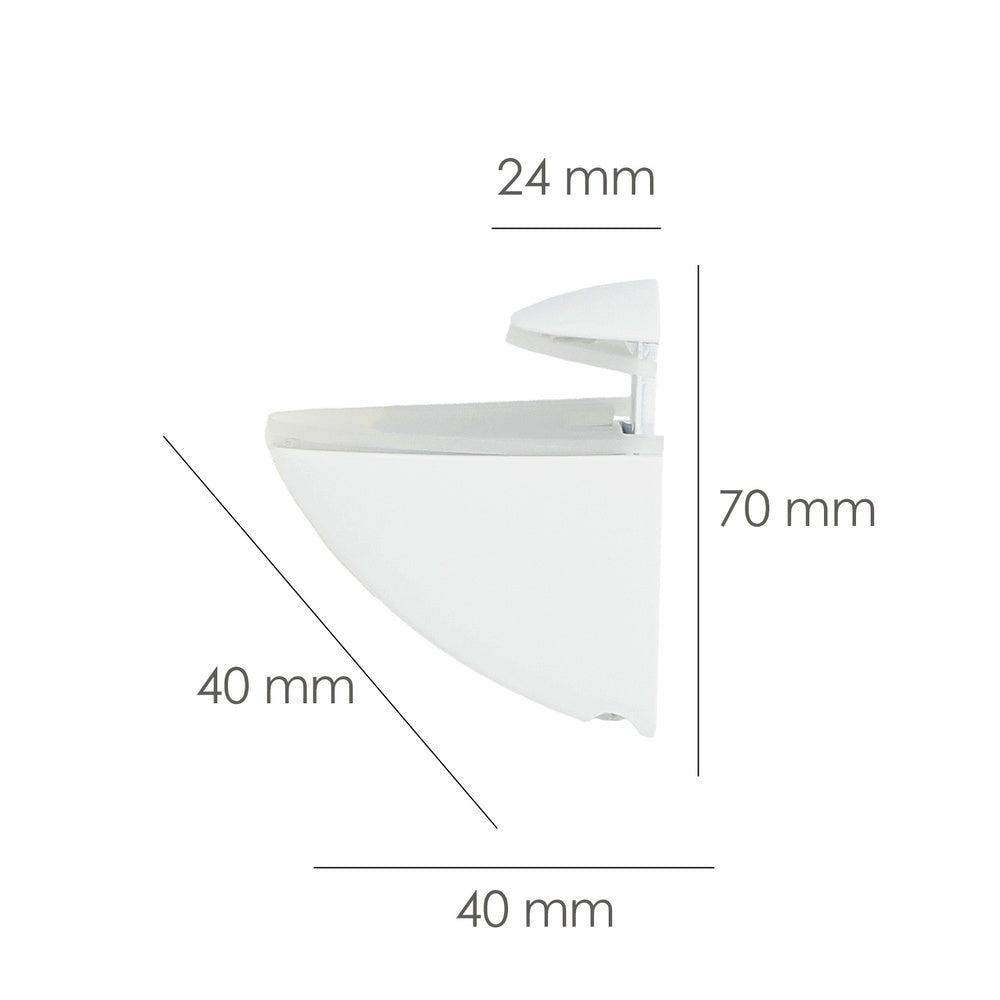 Soporte Pelicano Regulable Para Estante 1 / 20 mm. Blanco  (1 Pieza)