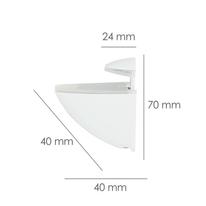 Soporte Pelicano Regulable Para Estante 1 / 20 mm. Blanco  (1 Pieza)