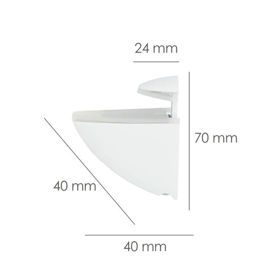 Soporte Pelicano Regulable Para Estante 1 / 20 mm. Blanco  (1 Pieza)