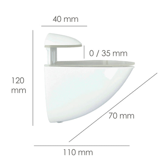 Soporte Pelicano Regulable Para Estante 1 / 35 mm. Blanco  (1 Pieza)